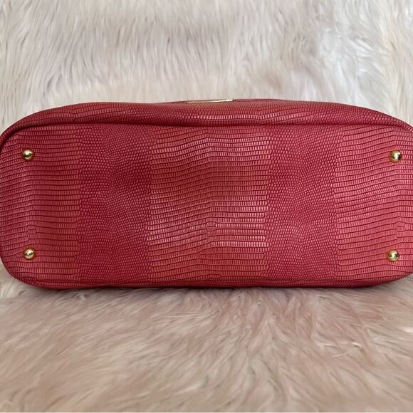 Liz Claiborne Purse Tote Pink Mauve Gold-tone Hardware 2 Handles - Picture 8 of 17